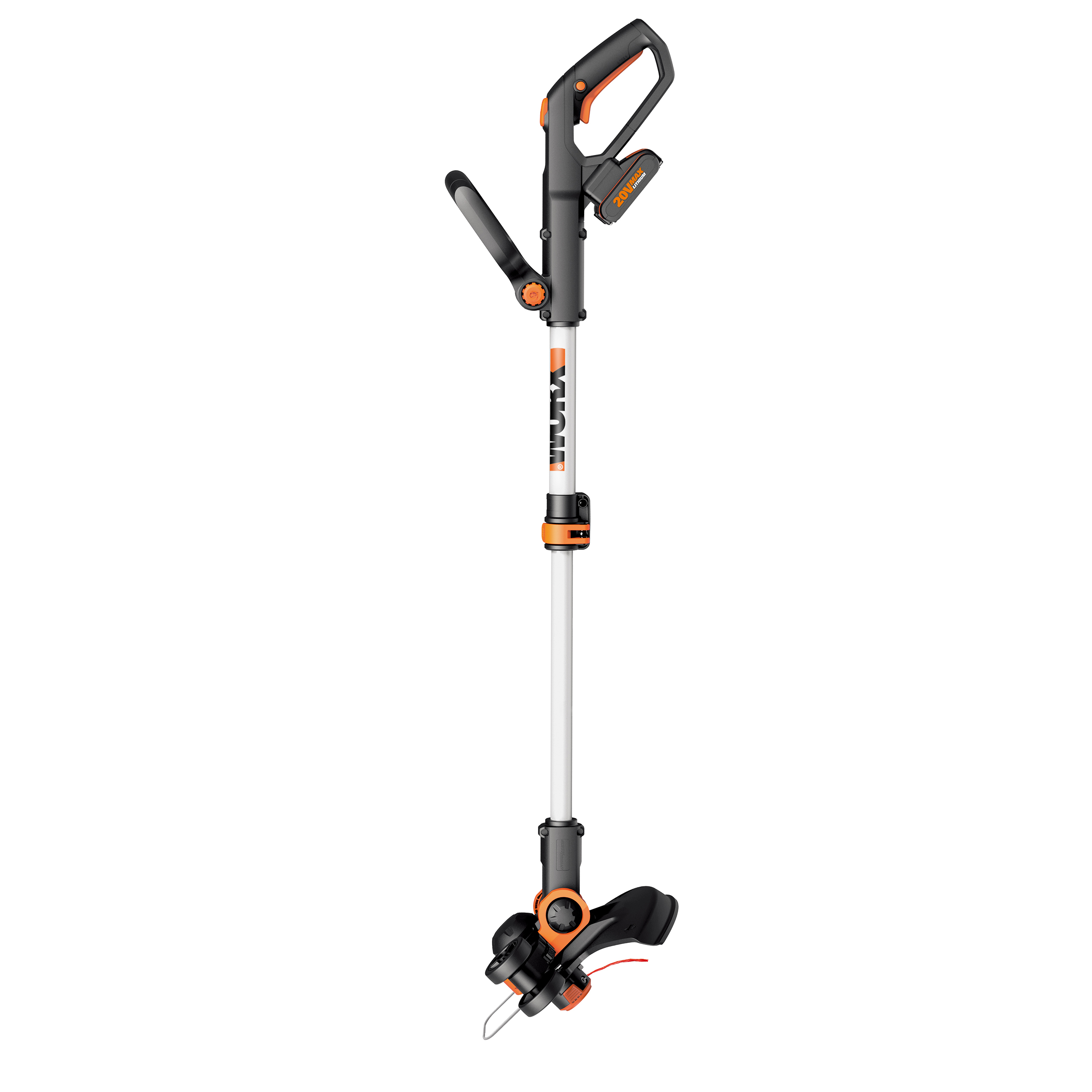 WORX WG163E.1 –​​ Inkl. Li-Ion Akku und Ladestation Akku-Rasentrimmer Orange/Schwarz