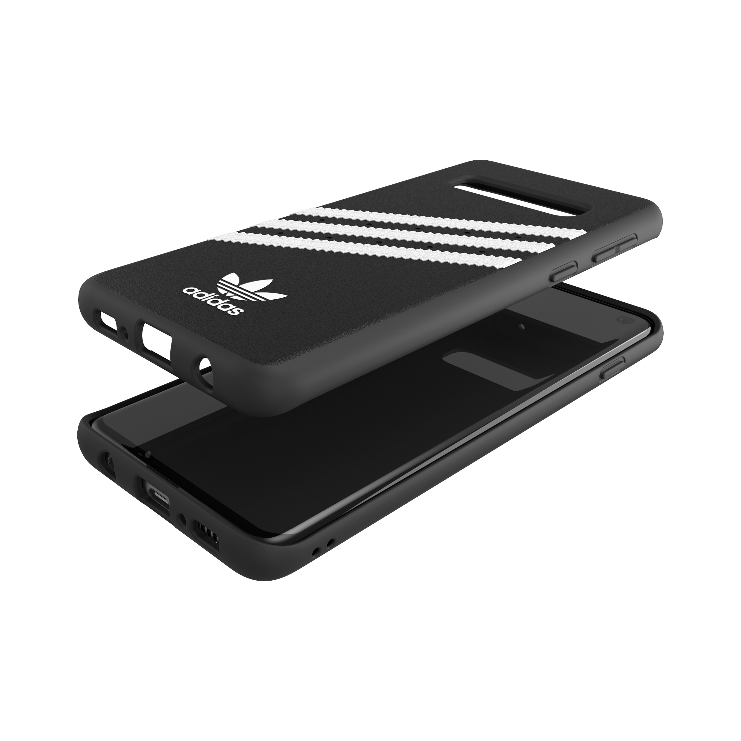 ADIDAS ORIGINALS Moulded, Backcover, Samsung, Galaxy S10, Schwarz/Weiß