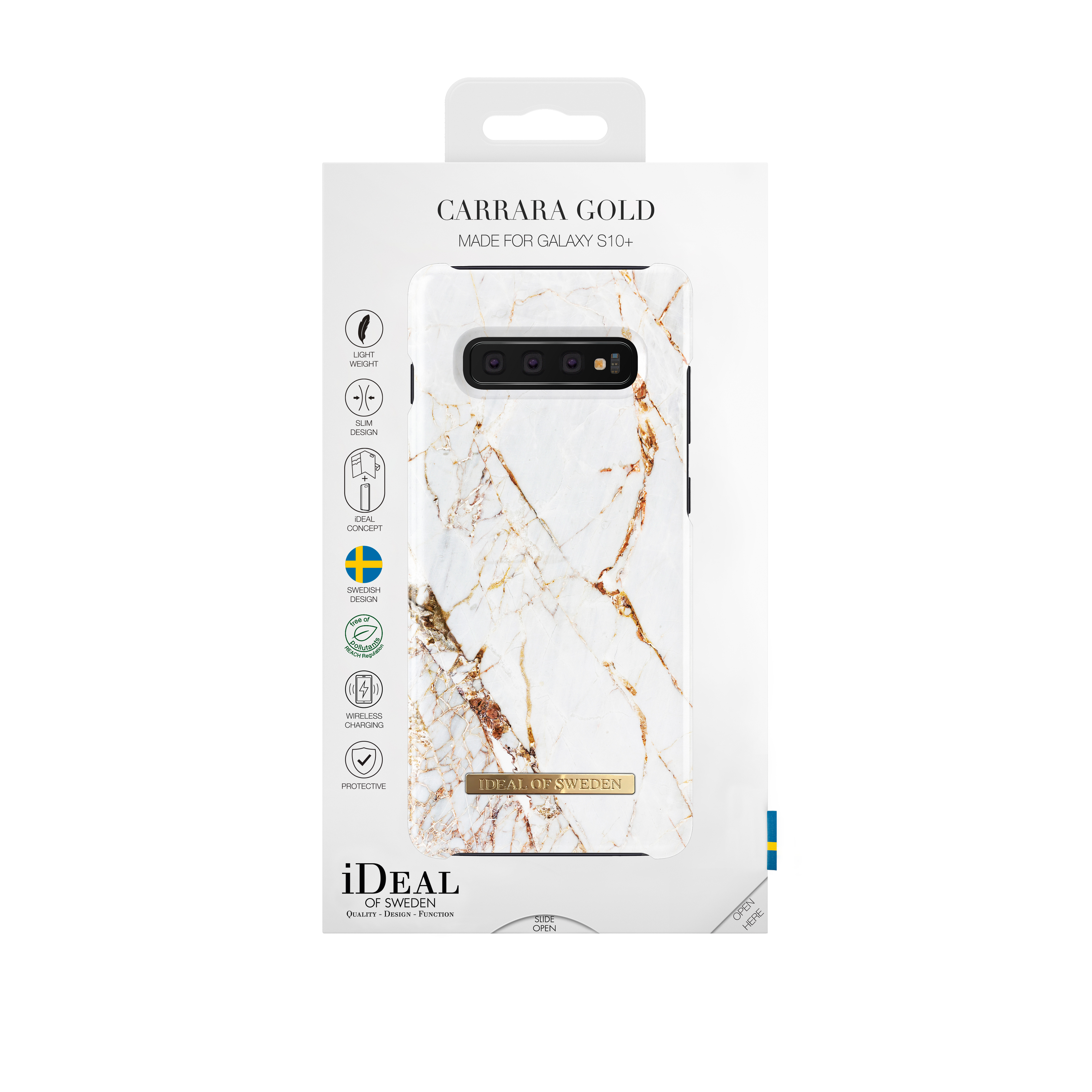 IDEAL OF SWEDEN Fashion, Backcover, Samsung, Galaxy S10+, Carrara Gold