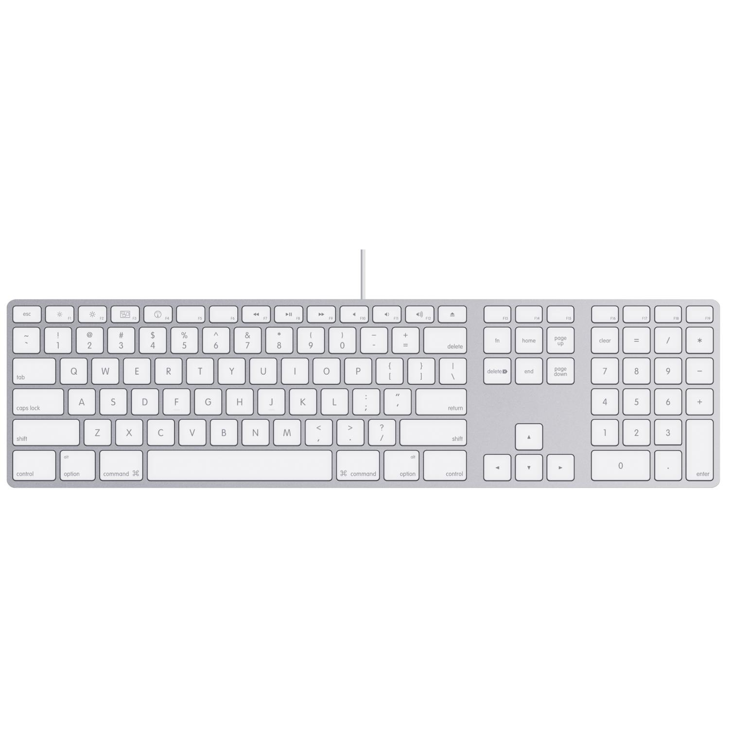 APPLE MB110D/B, Tastatur, Scissor, Weiß