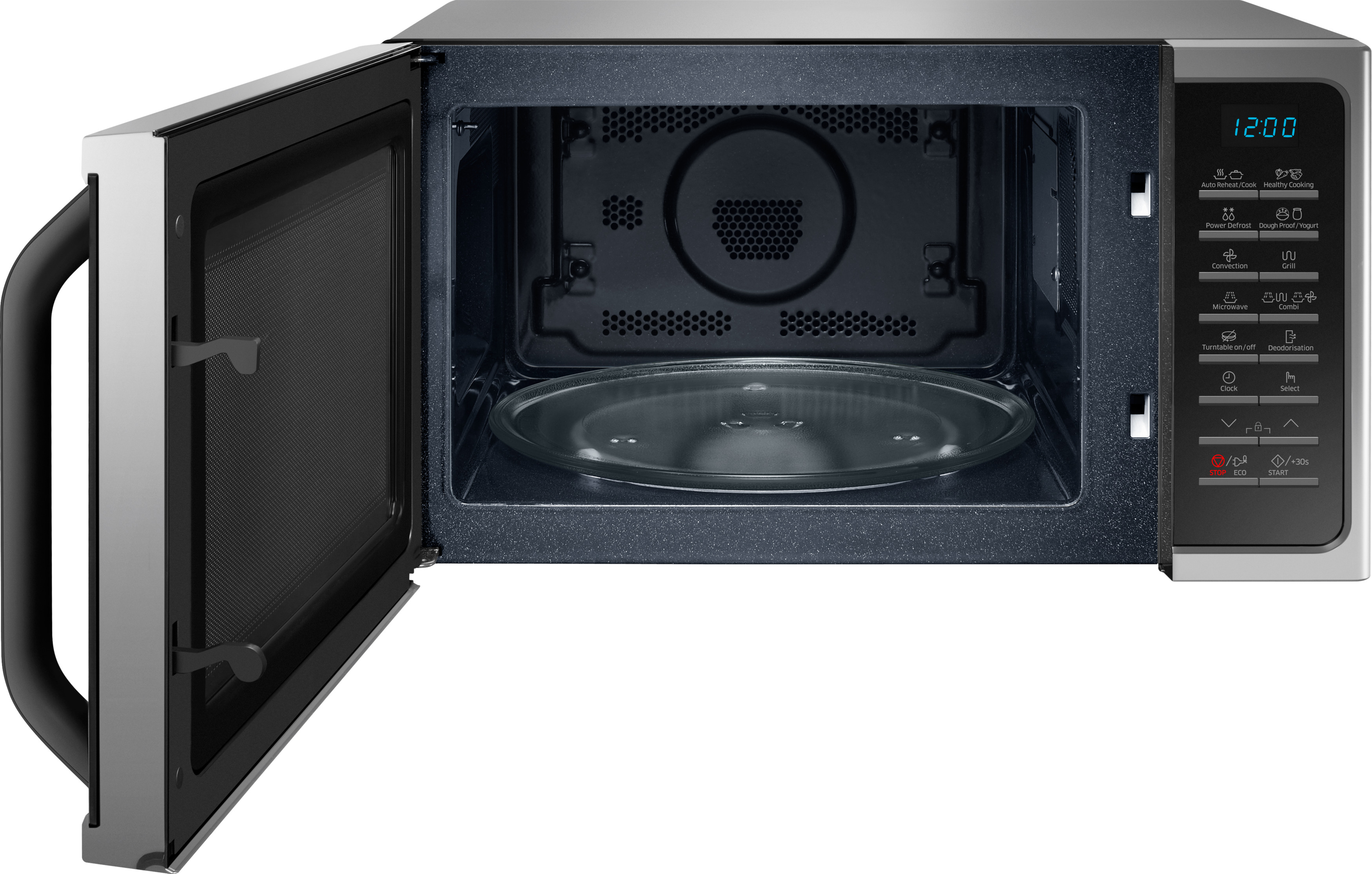 SAMSUNG MC28H5015AS/EG, Mikrowelle (900 Watt, Grillfunktion, Heißluftfunktion)