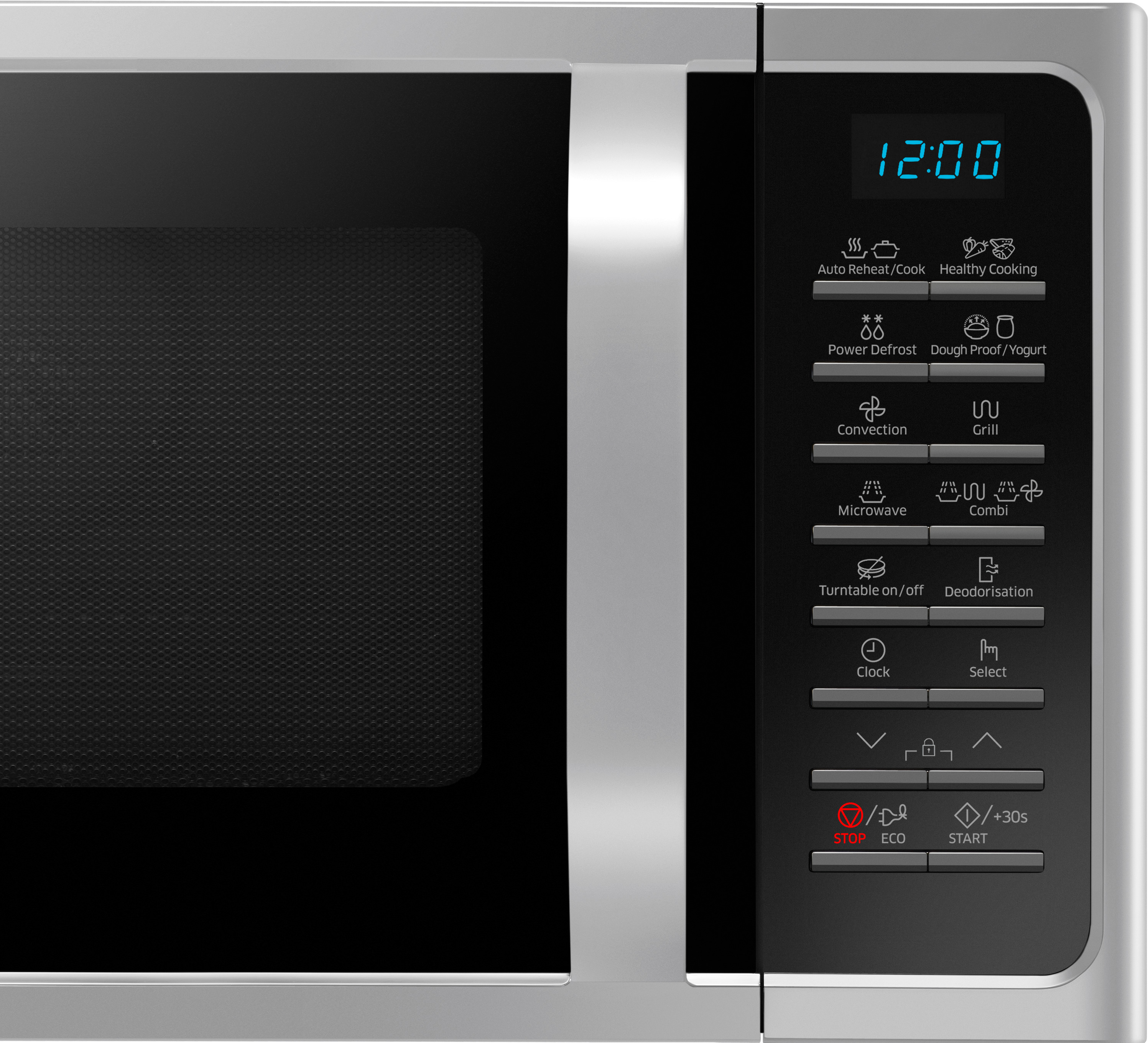 SAMSUNG MC28H5015AS/EG, Mikrowelle (900 Watt, Grillfunktion, Heißluftfunktion)