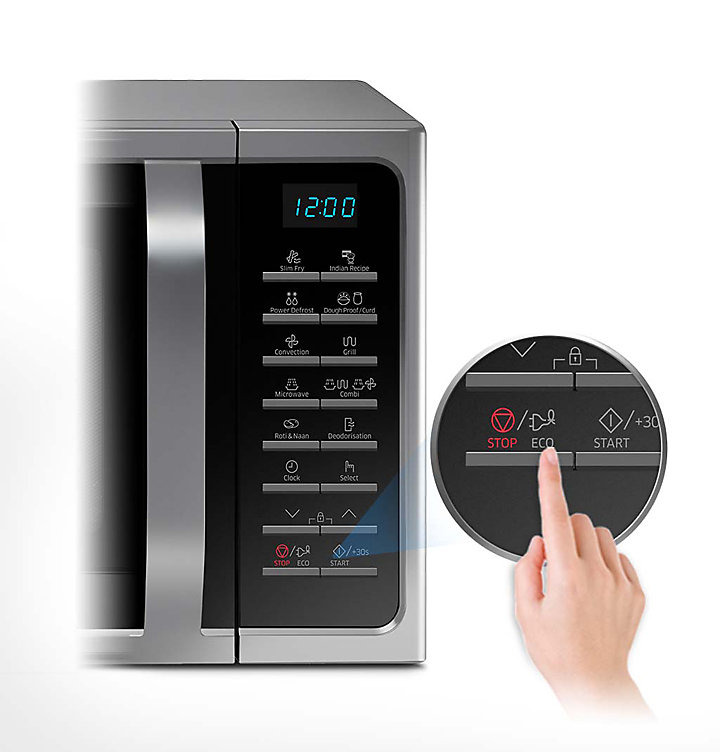 SAMSUNG MC28H5015AS/EG, Mikrowelle (900 Watt, Grillfunktion, Heißluftfunktion)