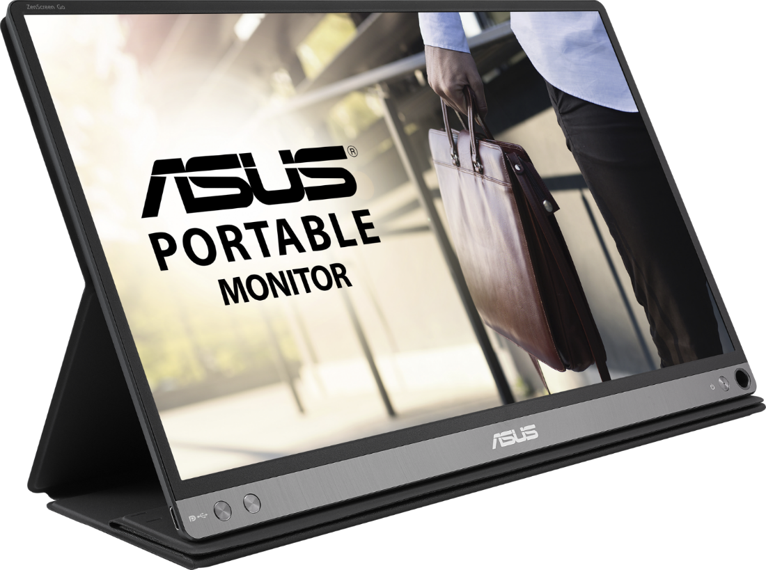 Monitor - Asus MB16AP, 15.6", IPS, FHD, 9W, batería integrada, antiparpadeo, baja luz azul, Gris