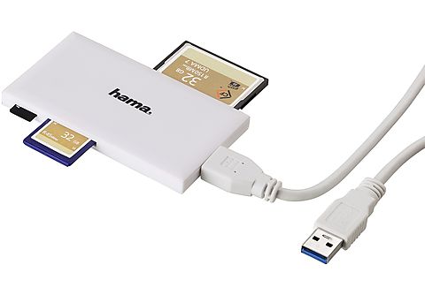 HAMA USB 3.0 Multi Kaartlezer wit