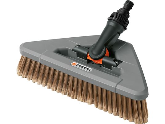 GARDENA Cleansystem - Brosse de lavage articulée (Gris/Orange/Marron)