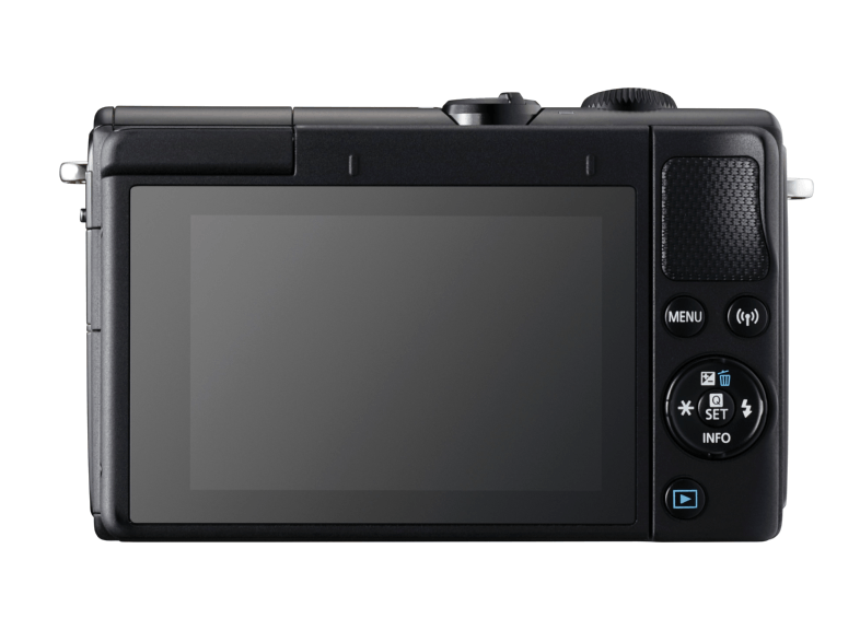 CANON EOS M100 + 15-45mm + SD-kaart & camerahoes zwart