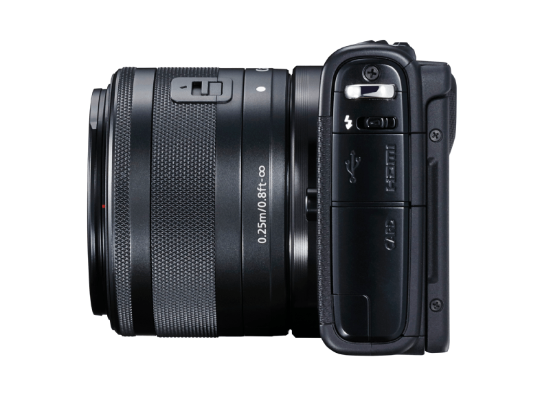CANON EOS M100 + 15-45mm + SD-kaart & camerahoes zwart