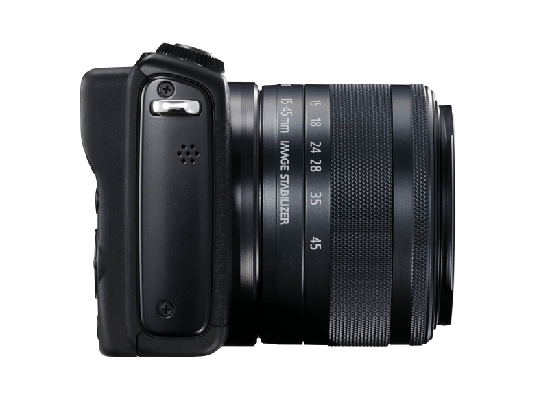 CANON EOS M100 + 15-45mm + SD-kaart & camerahoes zwart