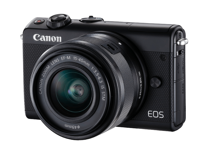 CANON EOS M100 + 15-45mm + SD-kaart & camerahoes zwart