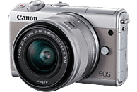 CANON EOS M100 + 15-45mm + SD-kaart & camerahoes grijs