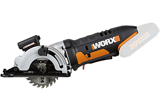 WORX GARDEN WX523.9 sans batterie ni chargeur - Scie circulaire compacte sans fil (Noir/Orange)