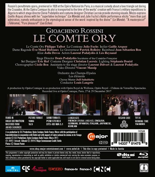 (Blu-ray) Ory Comte - Talbot/Fuchs/Arquez/Orchestre Champs-Élysées/+ des - Le