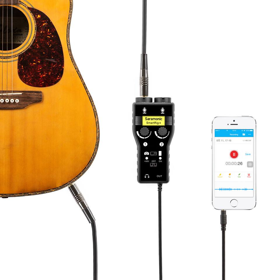 SARAMONIC Mikrofonlu Ses ve Gitar Adaptörü