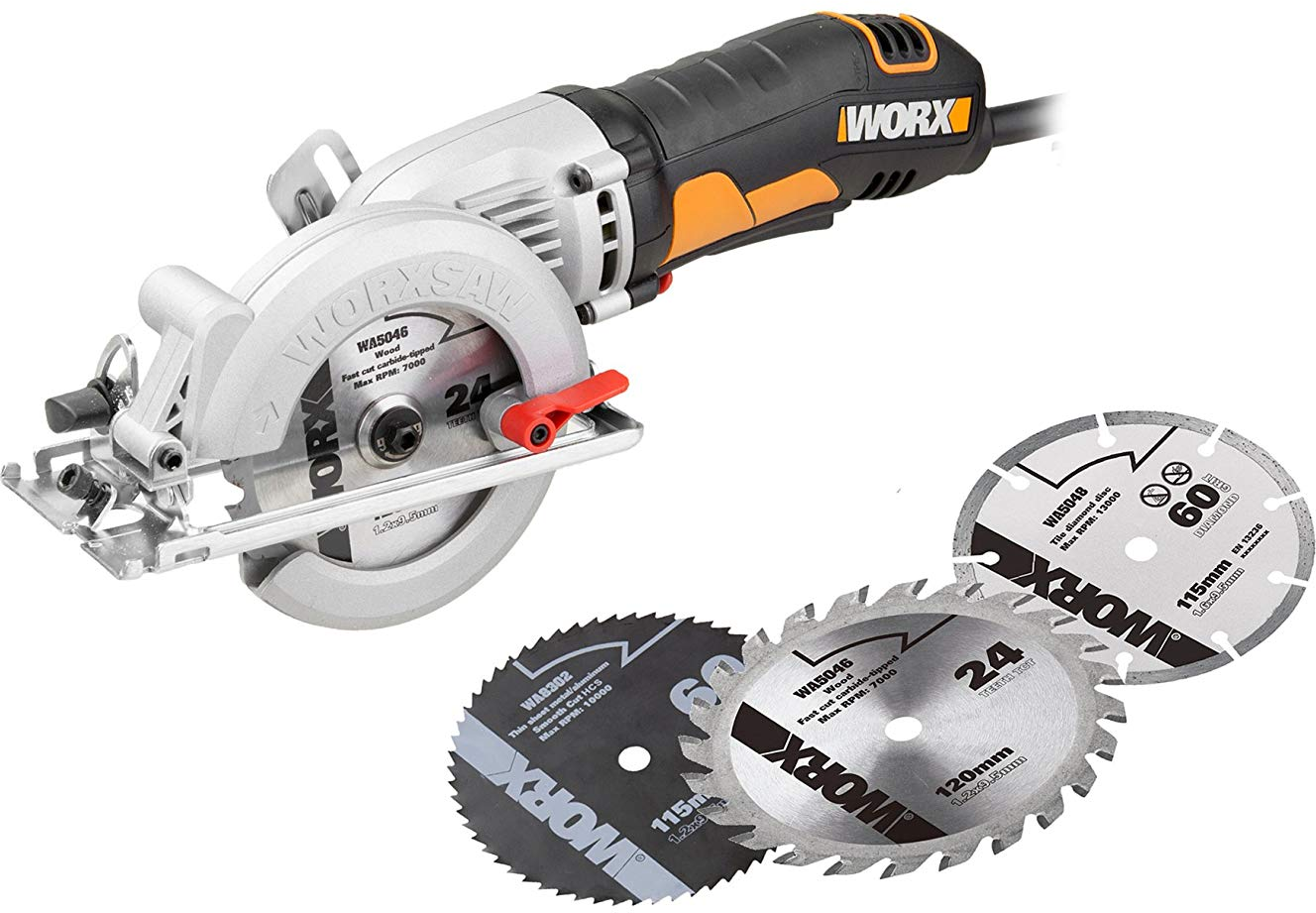 WORX GARDEN WX429 - Mini-Handkreissäge (Schwarz/Orange)