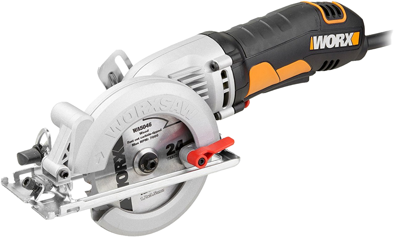 WORX GARDEN WX429 - Mini-Handkreissäge (Schwarz/Orange)