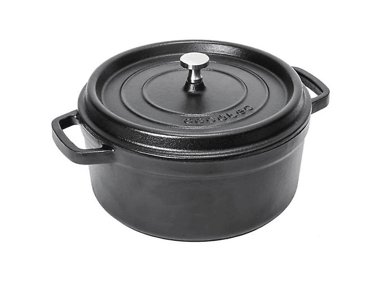 Olla Cecotec Cocotte Carbón, 20 cm, Hierro colado, Autohumidificación