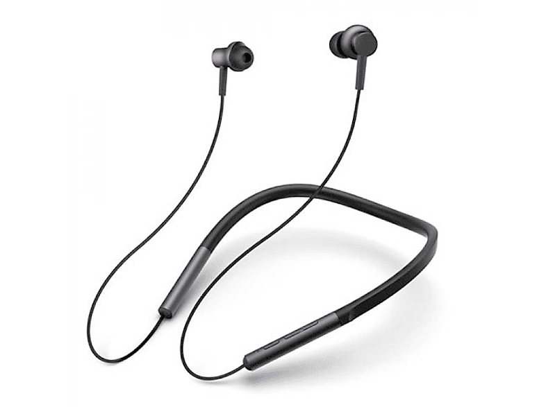 Auriculares bluetooth - Xiaomi Neckband, Bluetooth, 8h, Microfono, Deportivo, Negro