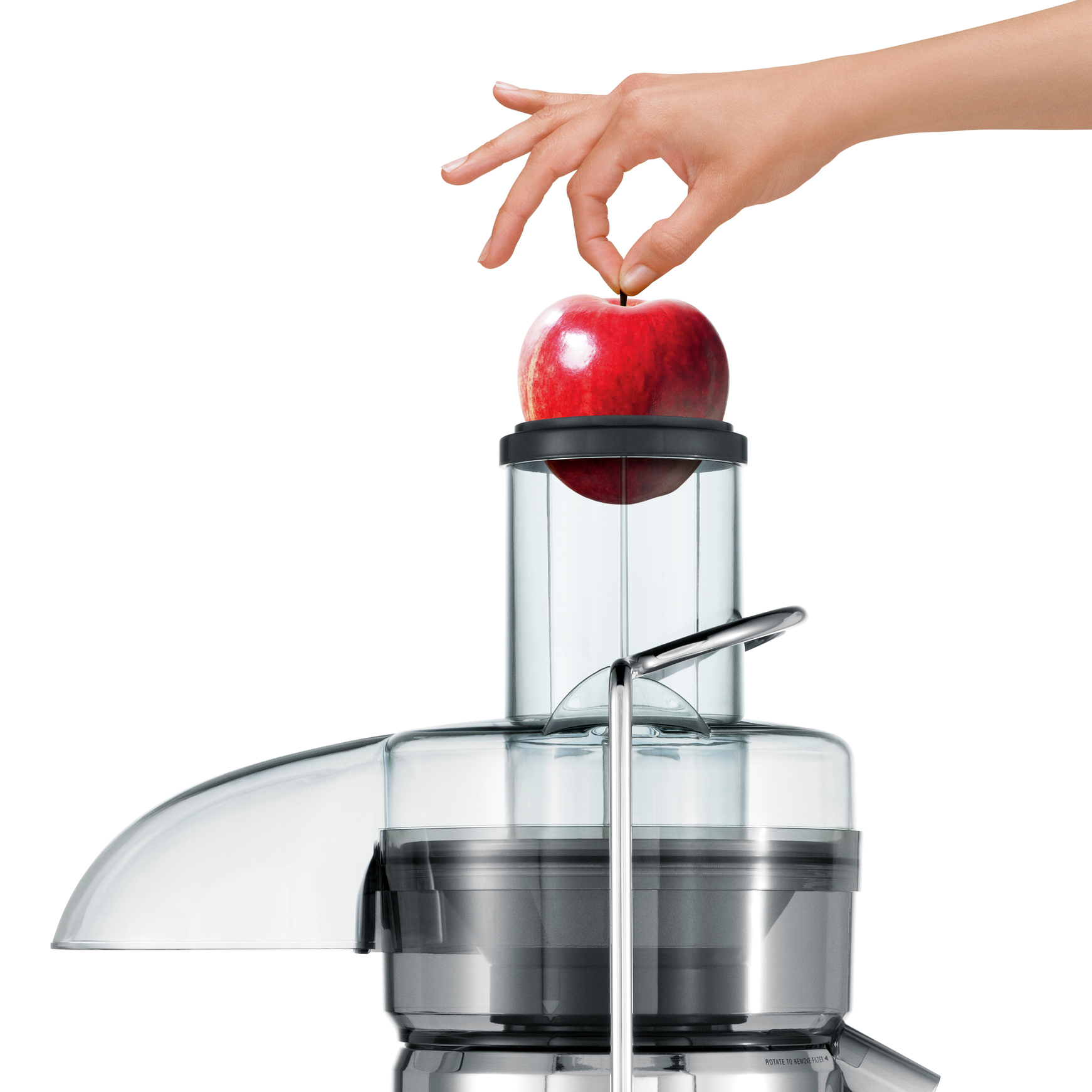 SAGE SJE95SIL4CEU1B The Nutri Juicer Classic Entsafter 1200 Watt, Silber/Transparent