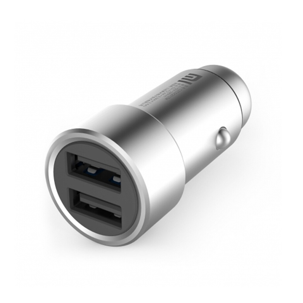 Cargador de coche - Xiaomi Dual USB, Plata