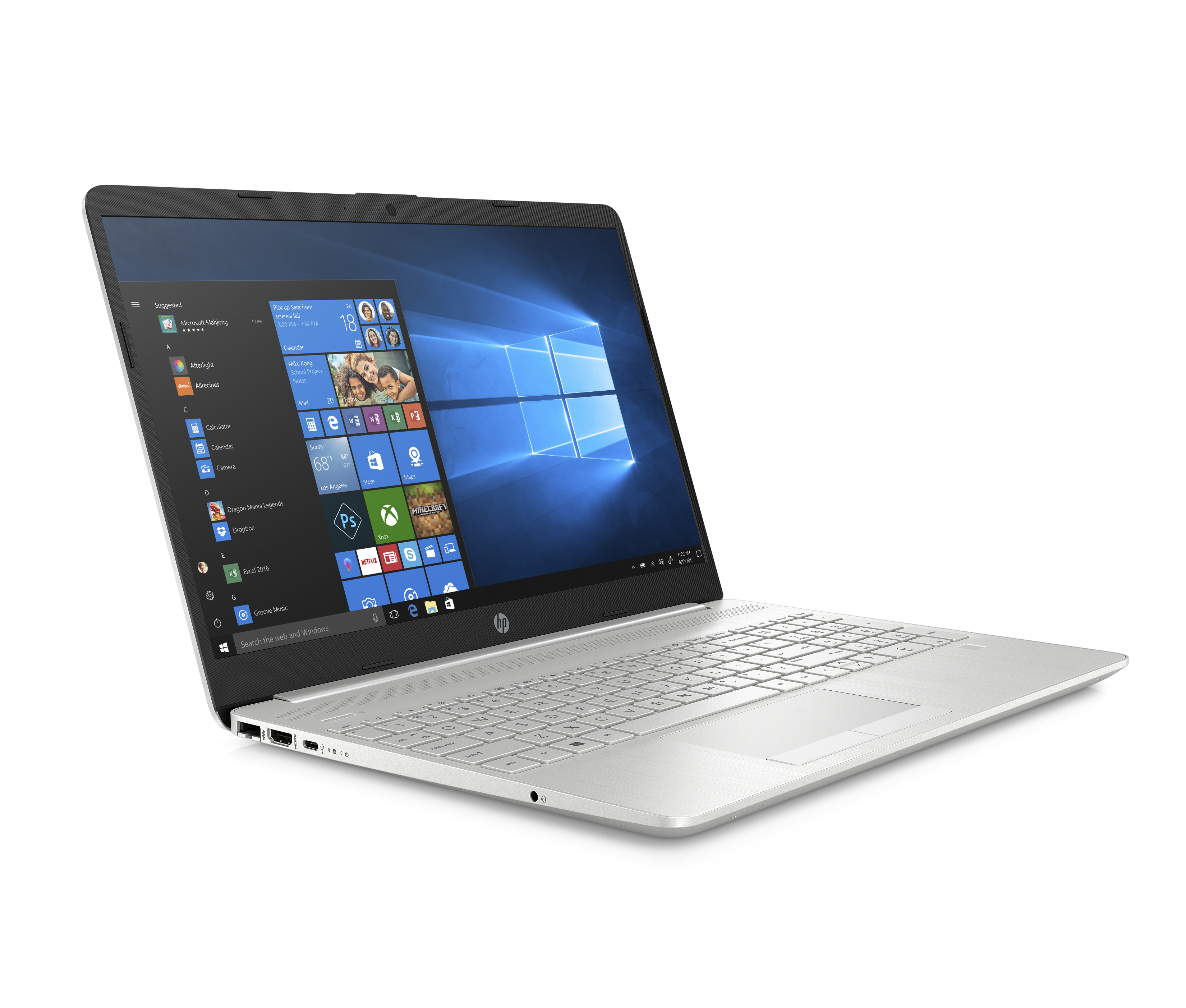 HP 15-dw0204nz - Notebook (15.6 ", 256 GB SSD, Silber)