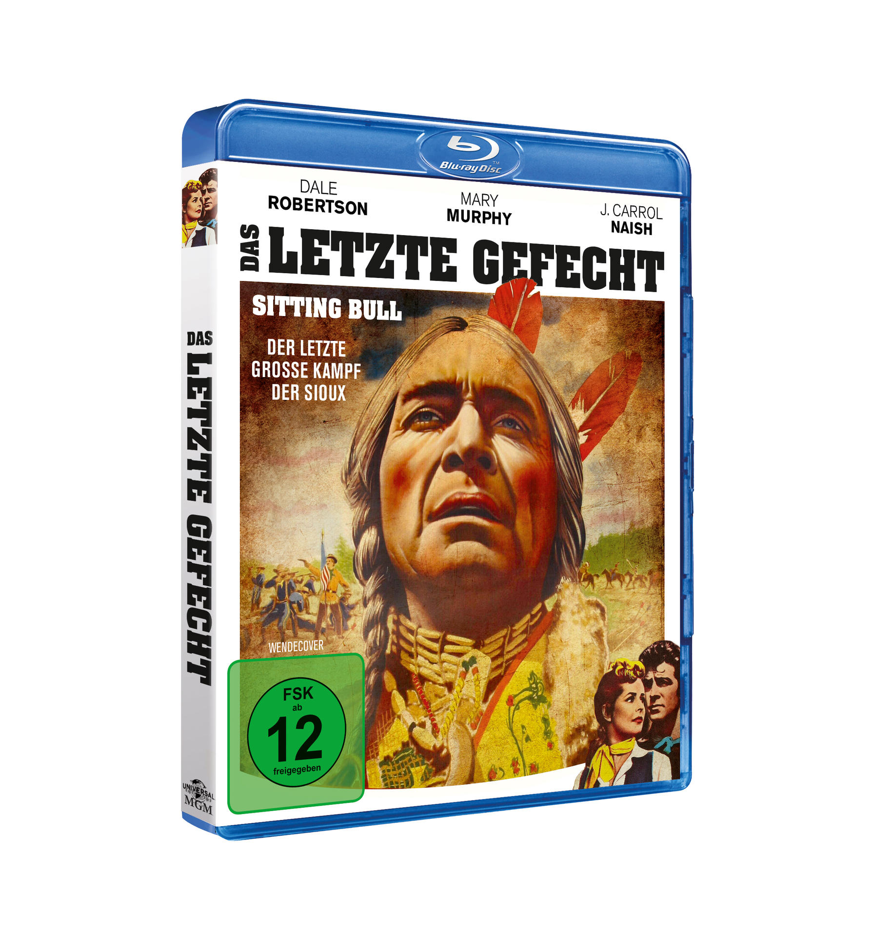 DVD-Hülle. Porträt eines amerikanischen Ureinwohners. Filmtitel auf Deutsch.