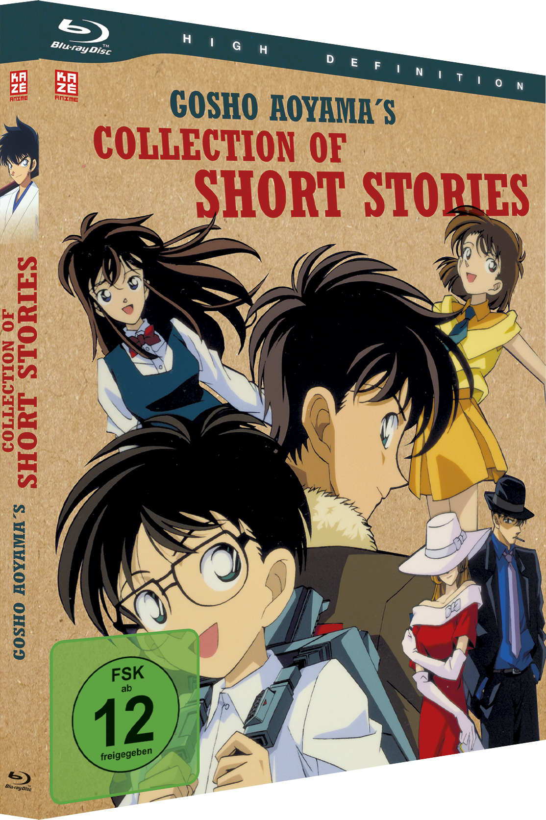 Anime-DVD-Cover: 'Gosho Aoyamas Collection of Short Stories'. Cartoon-Charaktere auf dem Cover.