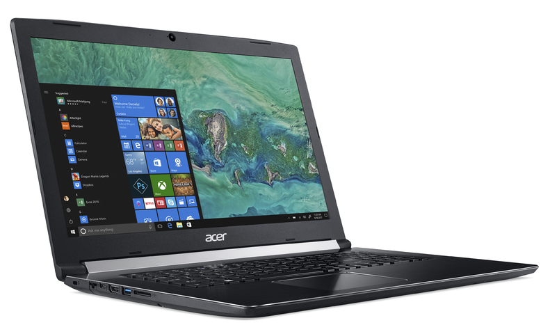 ACER Notebook Aspire 5 A517-51G-55DG, schwarz (NX.GVQEG.019) Notebook, 17,3 Zoll, Full-HD, Intel® Core™ i5-8250U Prozessor
(6 MB Cache, bis zu 3.40 GHz), 8 GB, 256 GB SSD + 1 TB HDD