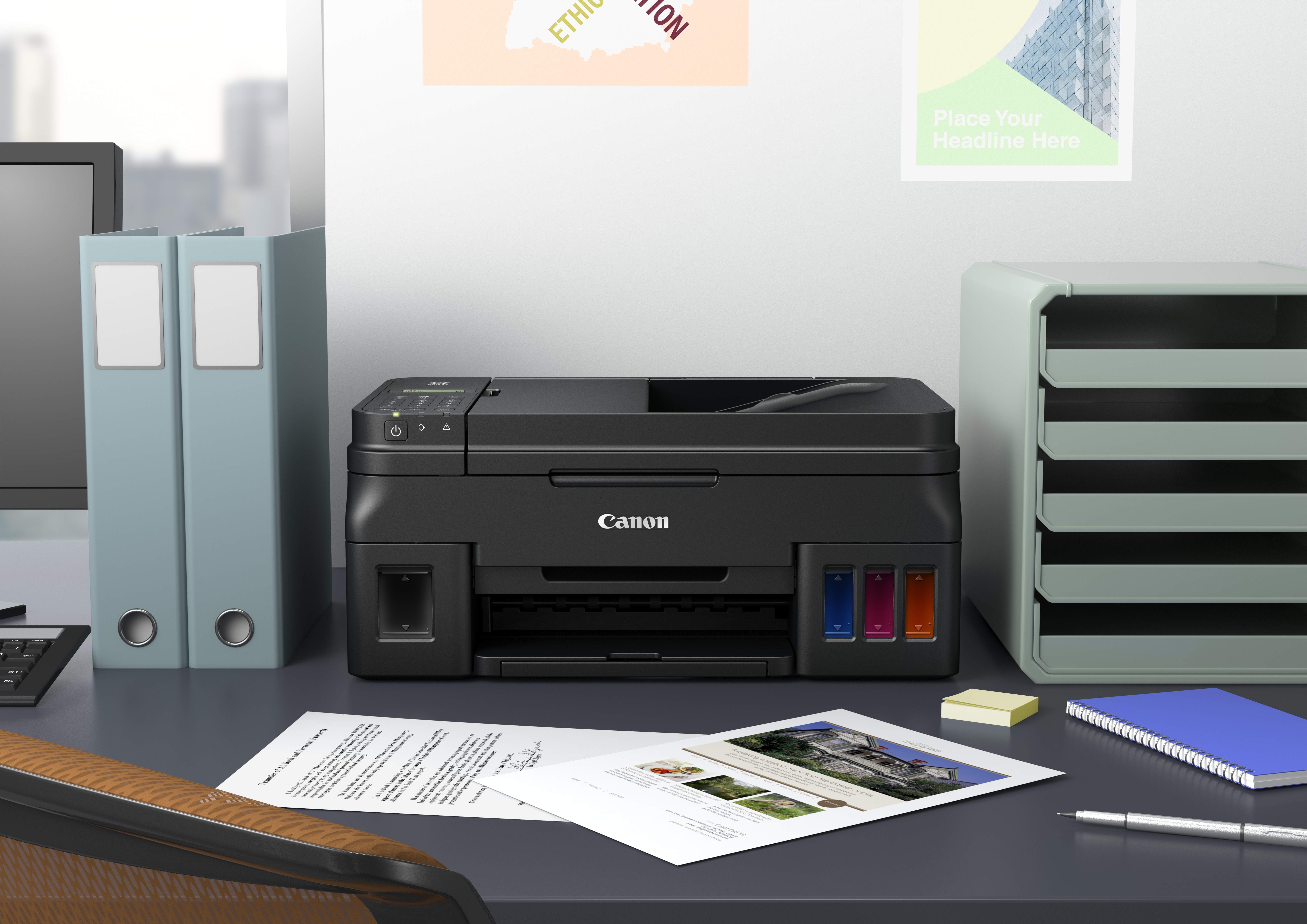 CANON PIXMA G4511 2 FINE Druckköpfe mit Tinte (Schwarz und Farbe) 4-in-1-Multifunktionsdrucker WLAN