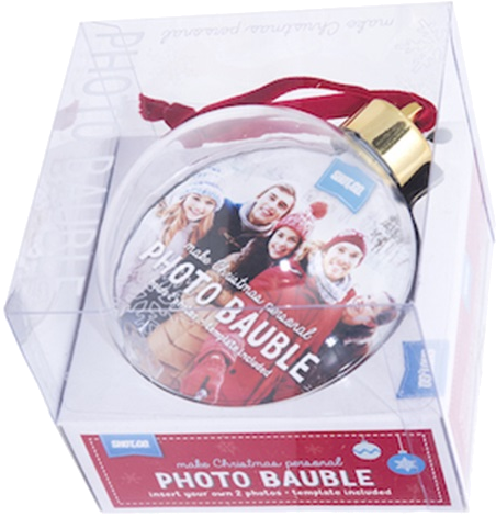 SHOT2GO Shot2Go fényképes kerek karácsonyfadísz