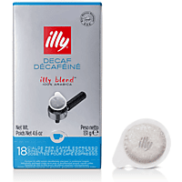 ILLY Kaffeepad Entkoffeinierte Röstung (18 Pads, Kompatibles System: Espressomaschinen)
