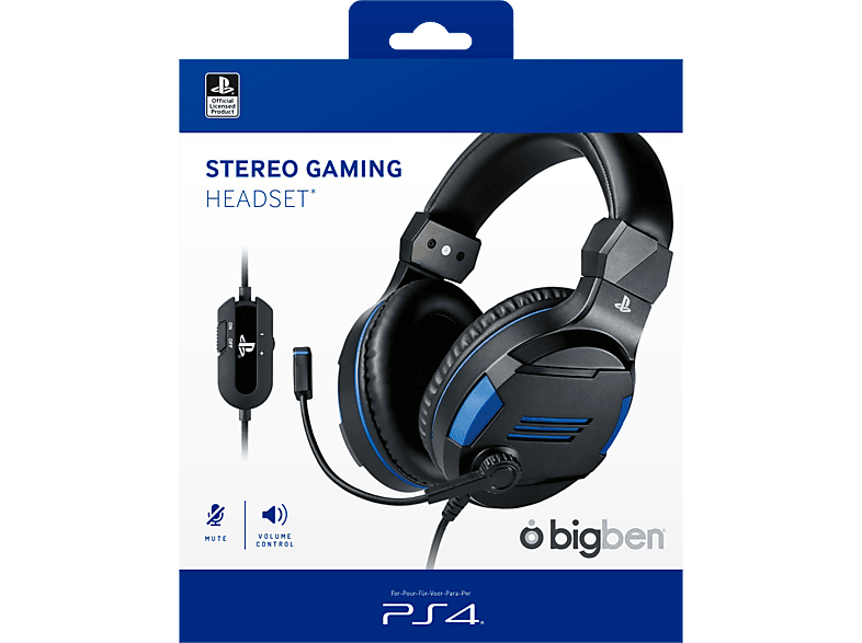 BIG BEN Stereo Gaming Headset V3, fekete (PlayStation 4)