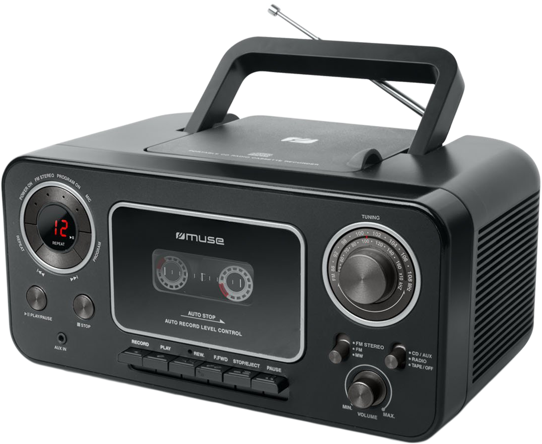 MUSE M-182 Sztereó hordozható hangrendszer, fekete