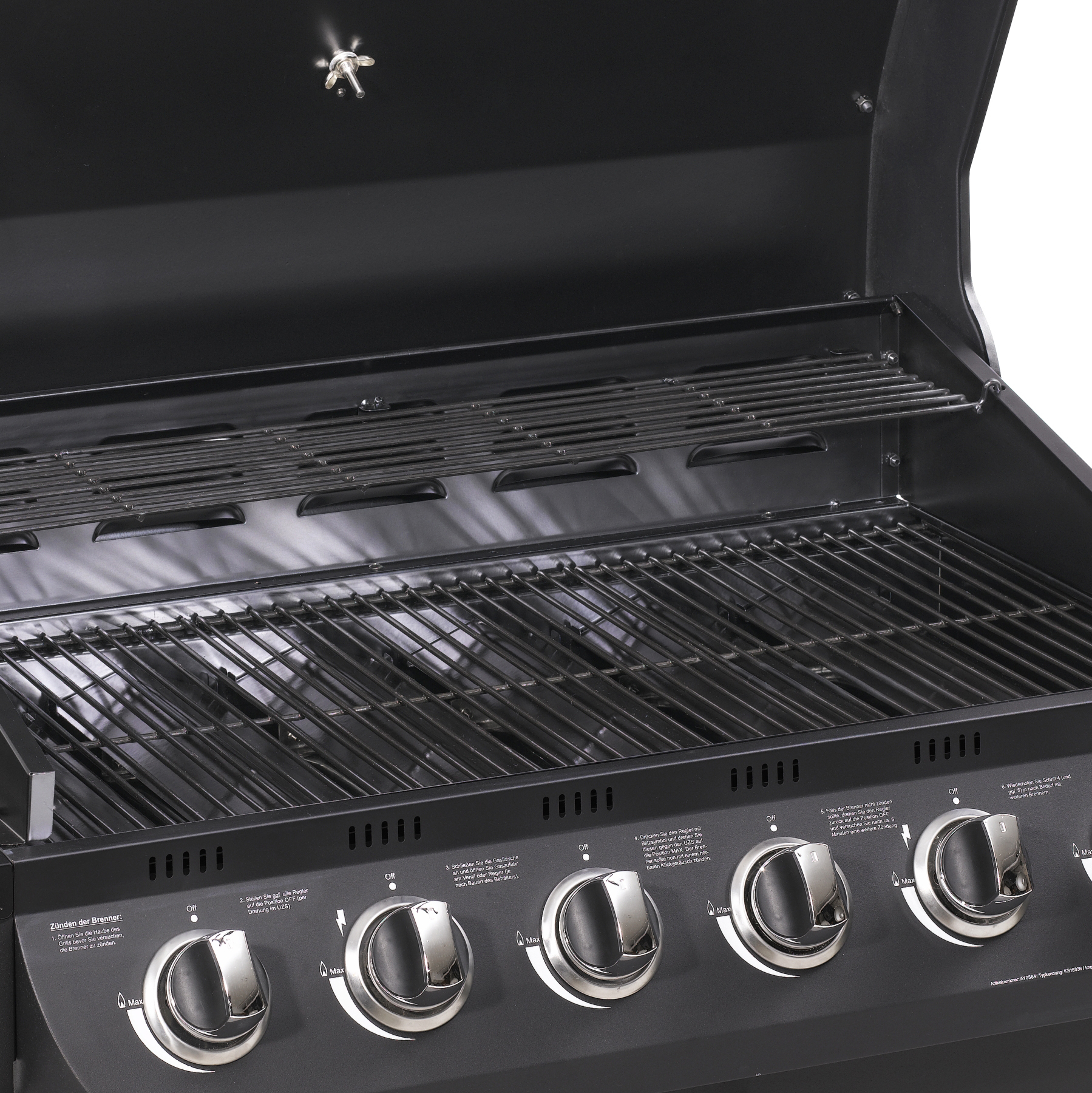 EL FUEGO AY 564 Columbus 6 + 1 Gasgrill, Schwarz (21080 Watt)