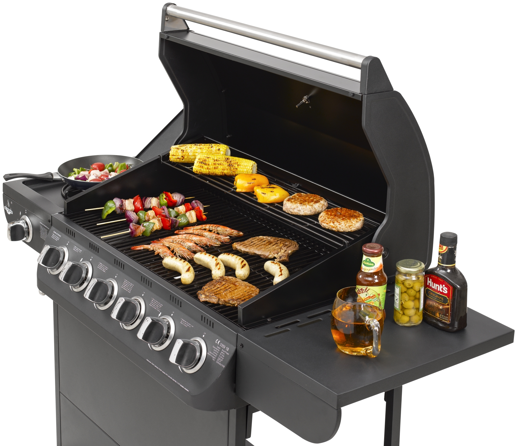 EL FUEGO AY 564 Columbus 6 + 1 Gasgrill, Schwarz (21080 Watt)