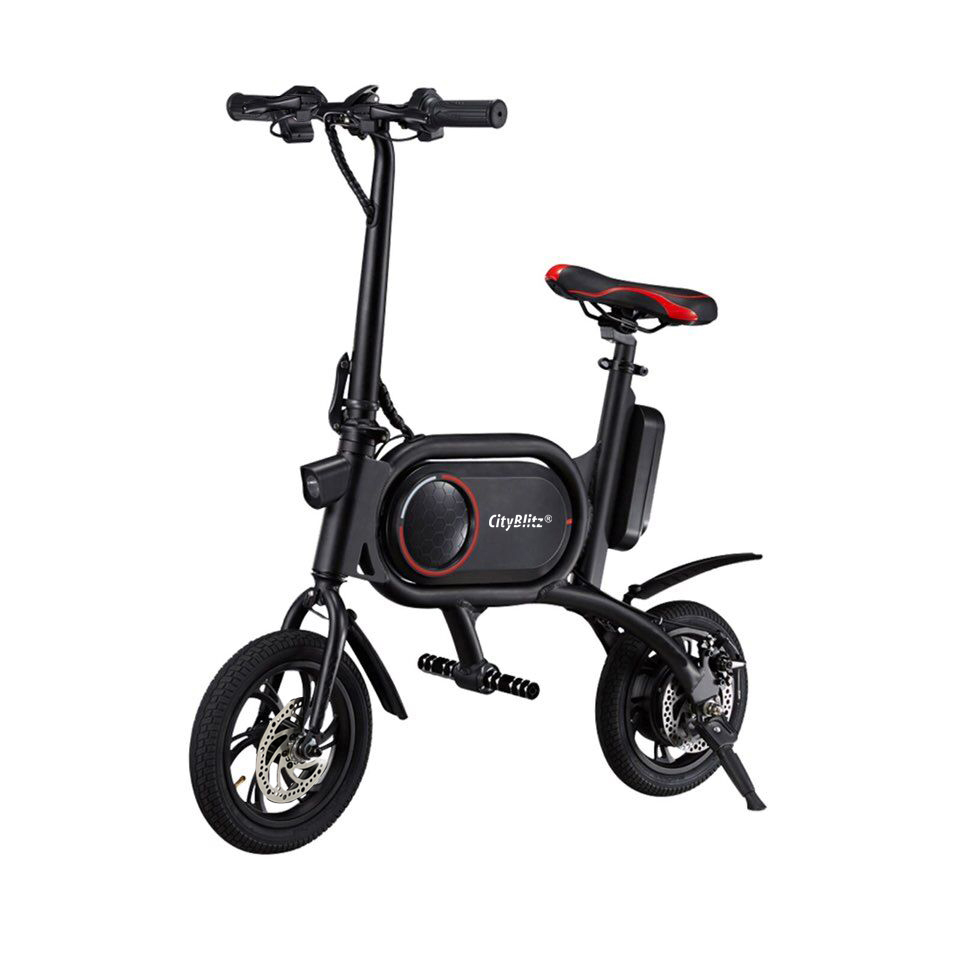 CITY BLITZ CB 020 E-Scooter (Laufradgröße: 12 Zoll, Schwarz)