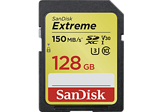 SANDISK Outlet SDXC Extreme kártya 128GB, 150MB/s V30 UHS-I U3