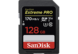 SANDISK SDXC Extreme Pro kártya 128GB, 170MB/s, UHS-I, V30, U3