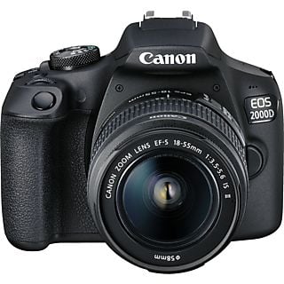 CANON EOS 2000D + 18-55MM/F3.5-5.6 IS II - Appareil photo reflex Noir