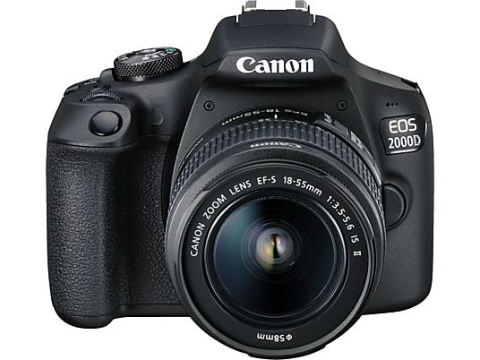 CANON EOS 2000D+18-55MM/F3.5-5.6 IS II - Spiegelreflexkamera Schwarz