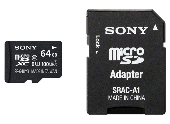 SONY microSDXC Performance Class 10 inkl SD Adapter, Micro-SDXC Speicherkarte, 64 GB, 100 MB/s