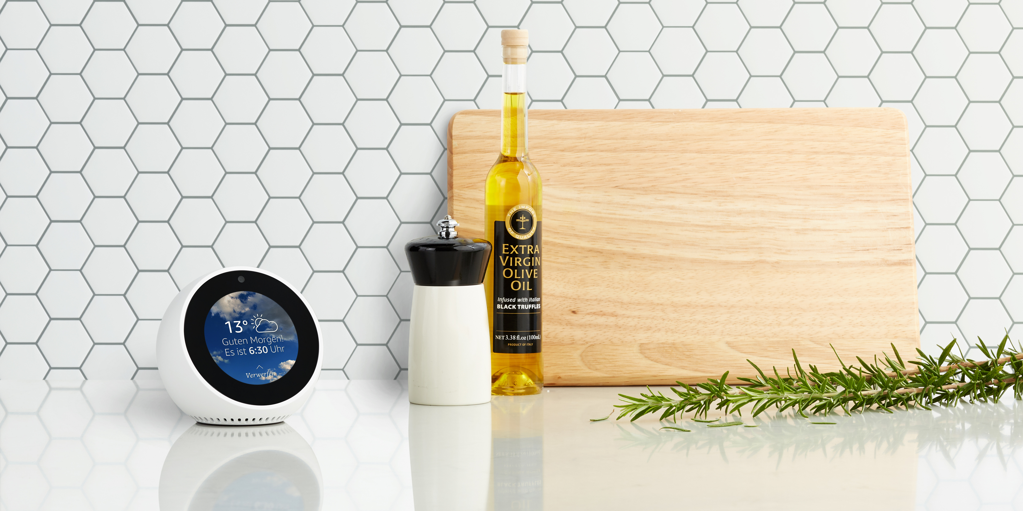 AMAZON Echo Spot Smart Speaker, Weiß