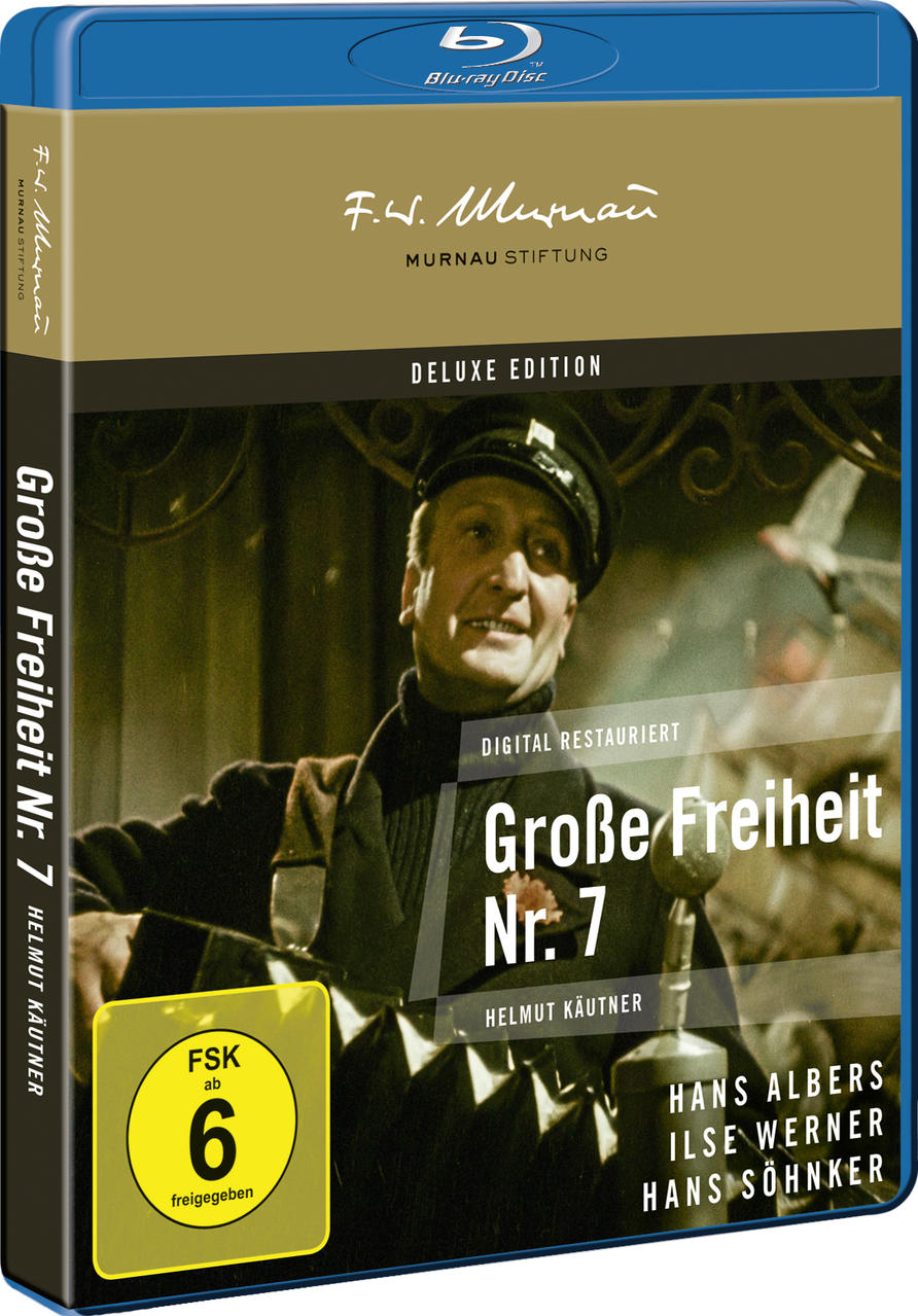Blu-ray-Disc-Cover des Films 'Grosse Freiheit Nr. 7', mit Schauspielern und Filmdetails.