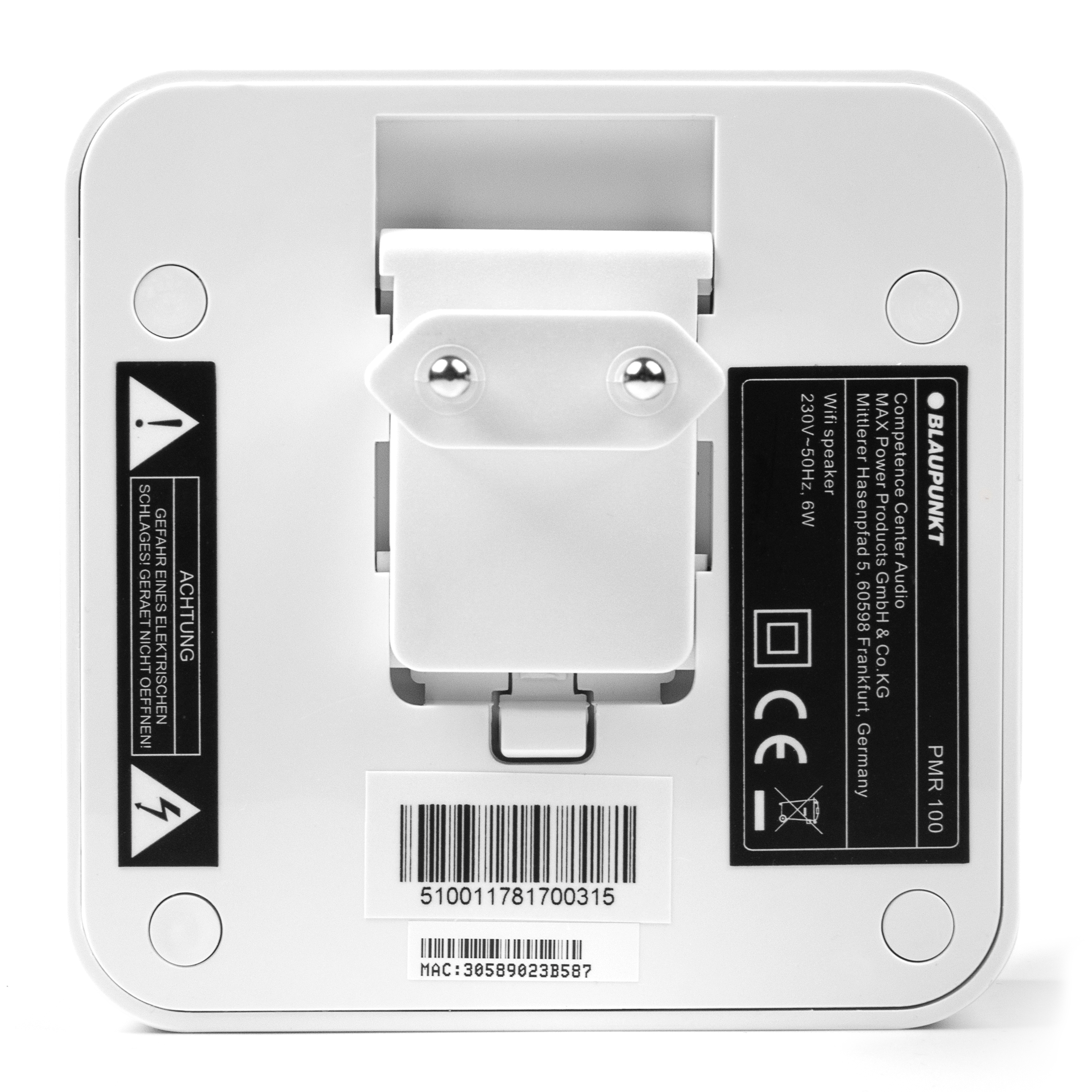 BLAUPUNKT PMR-100 Lautsprecher App-steuerbar, Bluetooth, Weiß