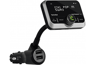 TECHNISAT DIGITRADIO Car 1 - DAB+ Adapter mit Bluetooth (Schwarz/Silber)