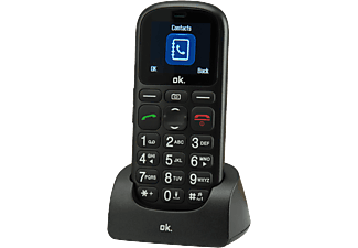 OK. OMP-90 SingelSIM Fekete nyomógombos kártyafüggetlen mobiltelefon