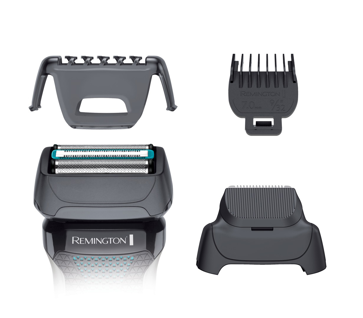 REMINGTON F 5000 STYLE SERIES Rasierer StyleSeries Grau/Aquamarin (Folienrasierer)
