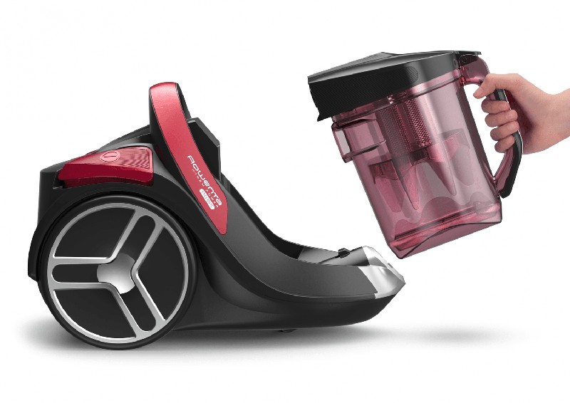 Aspirador sin bolsa - Rowenta RO 7283 X-Trem Power Cyclonic, 2.5 L, 550 W, Rojo