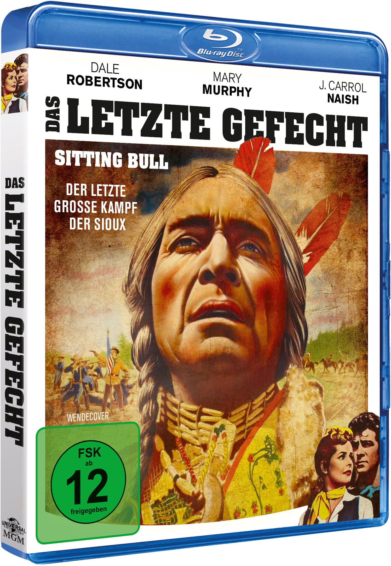 Blu-ray-Cover für einen Film mit einem indianischen Mann mit Feder und Titel.