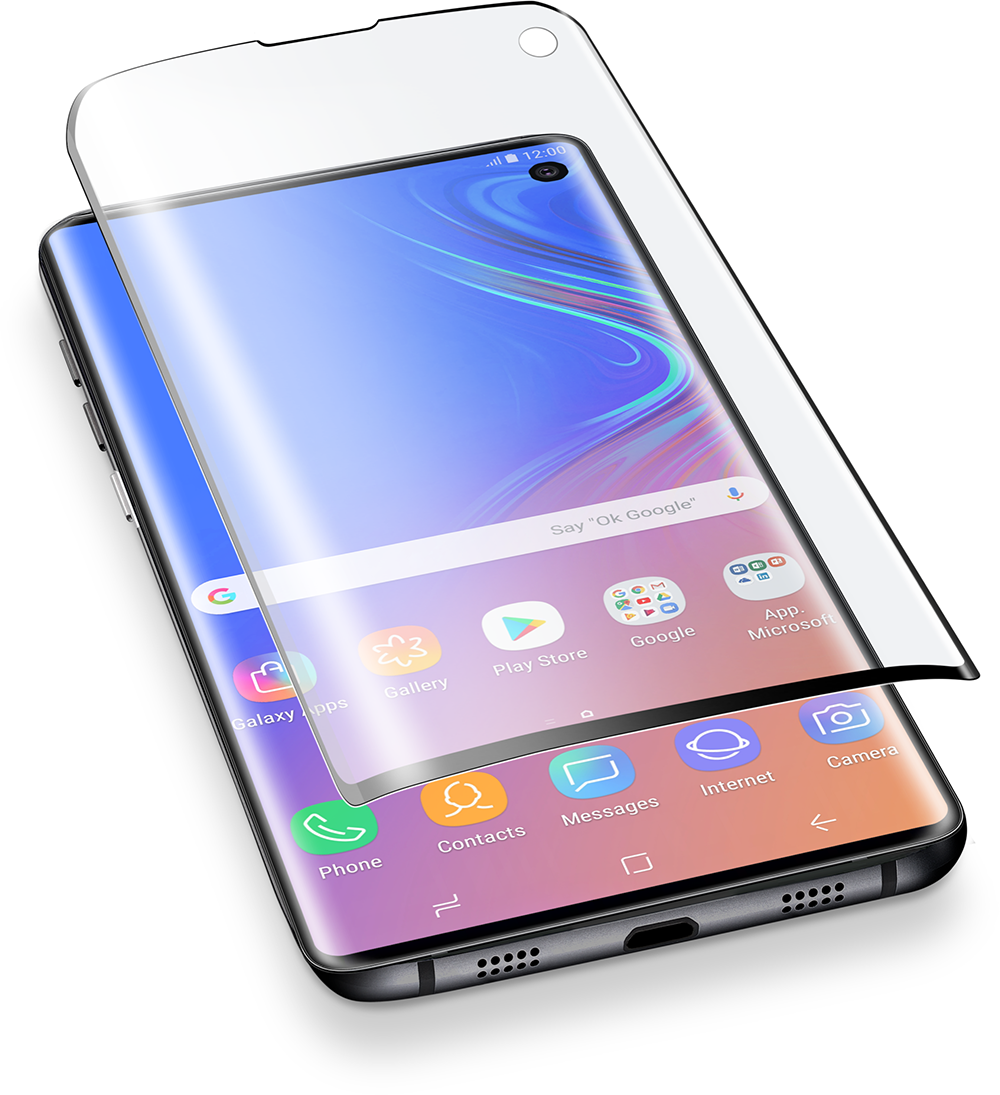 CELLULAR-LINE Samsung Galaxy S10 Screenprotector Curved Transparant